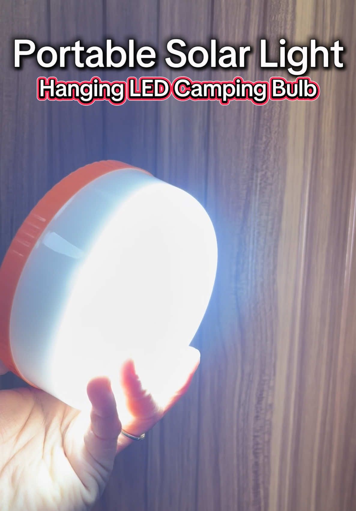 Portable na pwede e Hang na Solar Light - LED Campong bulb 💡 🏕️ #tiktokfinds #campinglight #campingessentials #solarlights #hanging #ledlights 