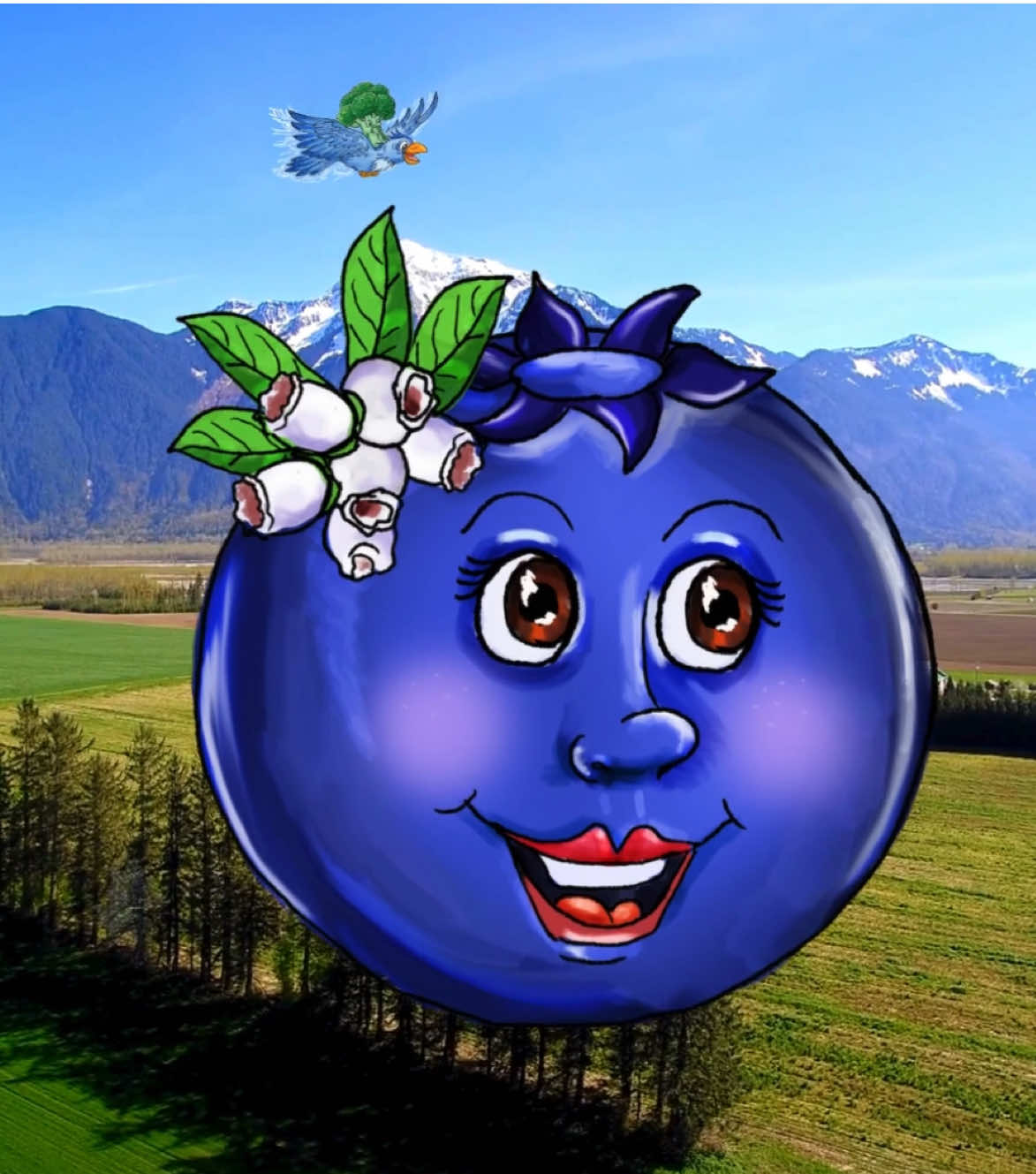 Meet Mary Blueberry 🫐, Pauli Broccoli’s legendary Canadian 🇨🇦 bestie and the reigning queen of all things berry!  If you think Pauli’s green and healthy, wait till you see Mary—she’s blue, bold, and bursting with energy. 💙  Rumor has it she once out-picked a whole team of squirrels 🐿️ during blueberry season, and her blueberry pie 🥧 is so good it’s banned at local marathons 🏃‍♂️🏃‍♀️ (too many runners stopped mid-race for a slice). Mary’s farm is a Canadian wonderland 🇨🇦: rows of blueberry bushes 🌳, a karaoke machine in the barn 🎤 (because Mary believes blueberries grow better to Justin Bieber 🎶), and a strict “no boring snacks” policy 🚫🍪.  Every visitor gets a blueberry crown 👑 and a crash course in berry picking, but beware—Mary’s been known to challenge guests to blueberry-eating contests 🫐😋, and she never loses. Pauli Broccoli tried once and ended up with blue lips for a week! 😆💄 When Mary and Pauli team up, it’s a veggie-fruit friendship for the ages—spreading health, laughter 😂, and the occasional blueberry stain all across Canada.  #MaryBlueberry #PauliBroccoli #Canada #Blueberry #Fyp #cartoon #travel #adventure
