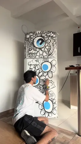 Faztidiando una nevera… otra vez ✏️ #creatividad #arte #faztidio #artistsoftiktok #pintura #pinturaacrilica #ilustracion 