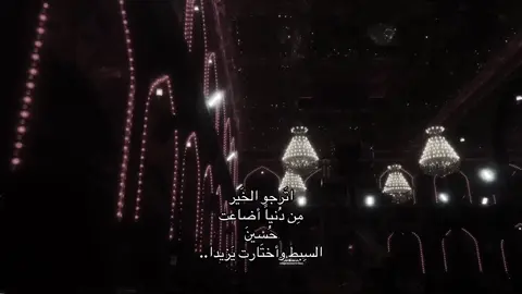 وما الخَير مِن دُنياً لَم تحمِي حُسينا!💔#دُجئ