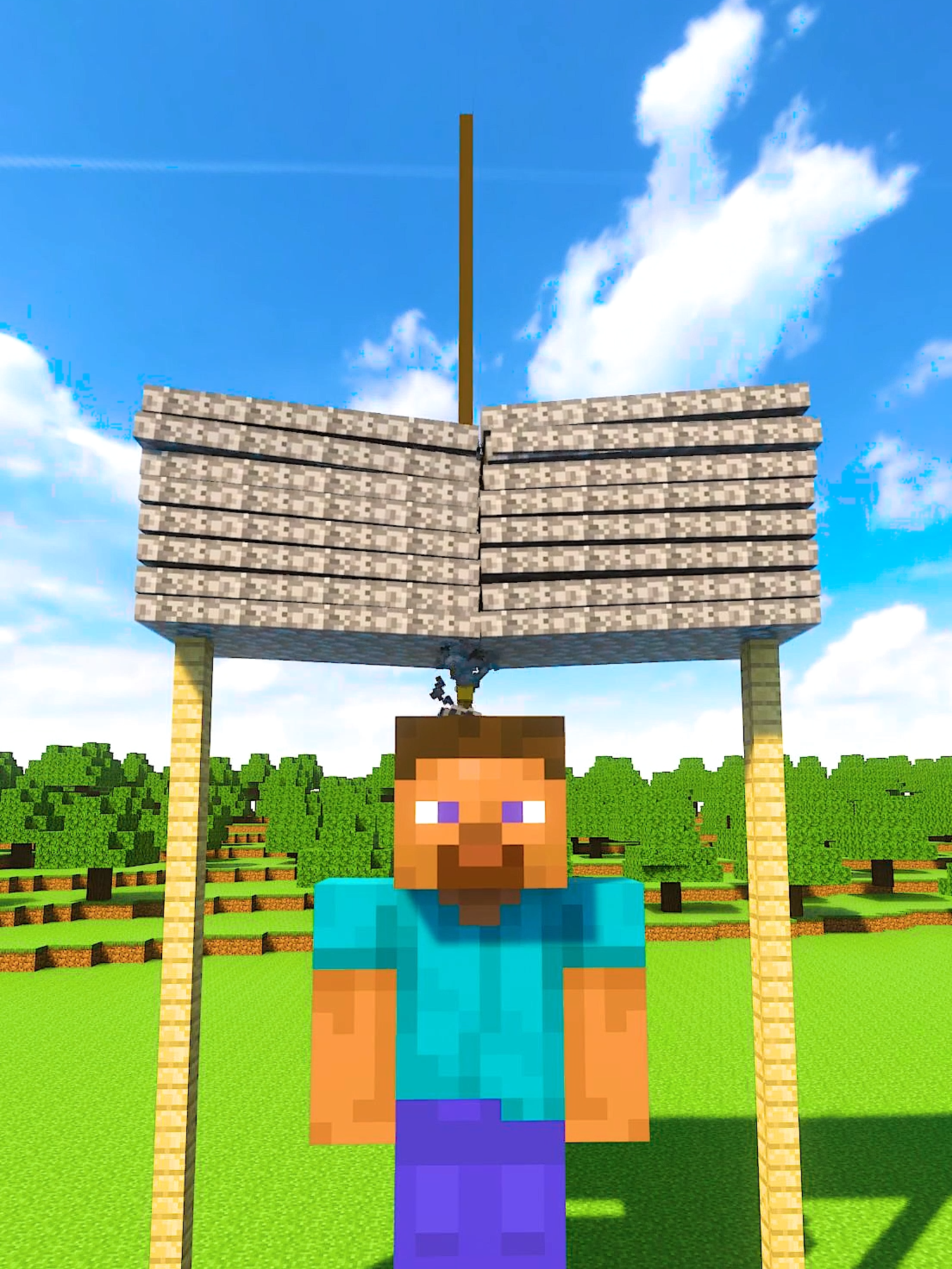 Adding Concrete Slabs until Steve survives! #teardown #satisfyingvideos #destruction #Minecraft