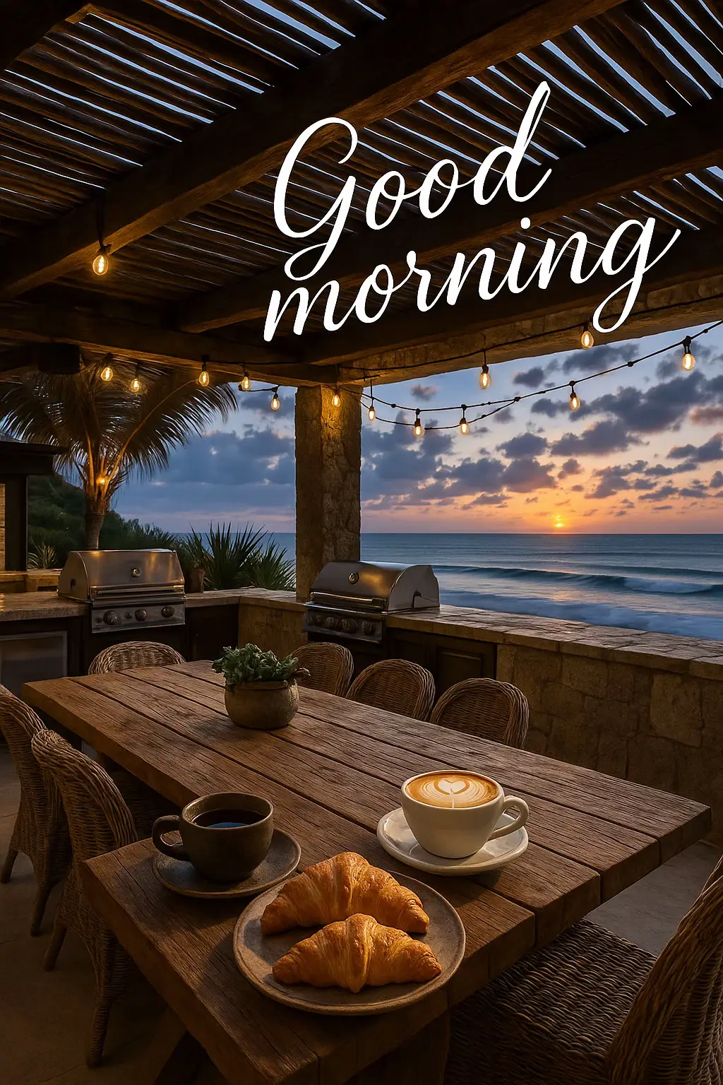 The perfect ocean morning 🌅 #goodmorning #cozyvibes #oceanview #morningmood #serenelandscapes
