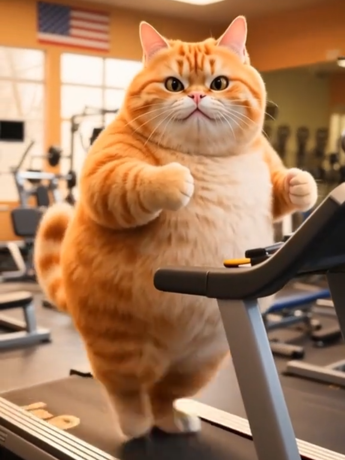 Orange cat weight loss journey #cat #cutecat #fyp #catlovers #kitty #foryou #orangecat #kucing #aicat #cartoon