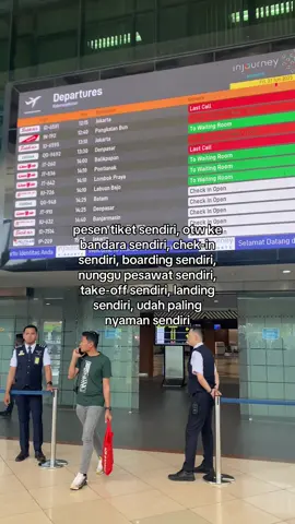 kalau bisa sendiri kenapa tidak #airport #travel #boarding 