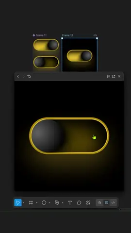 3D Toggle Button Design in Figma