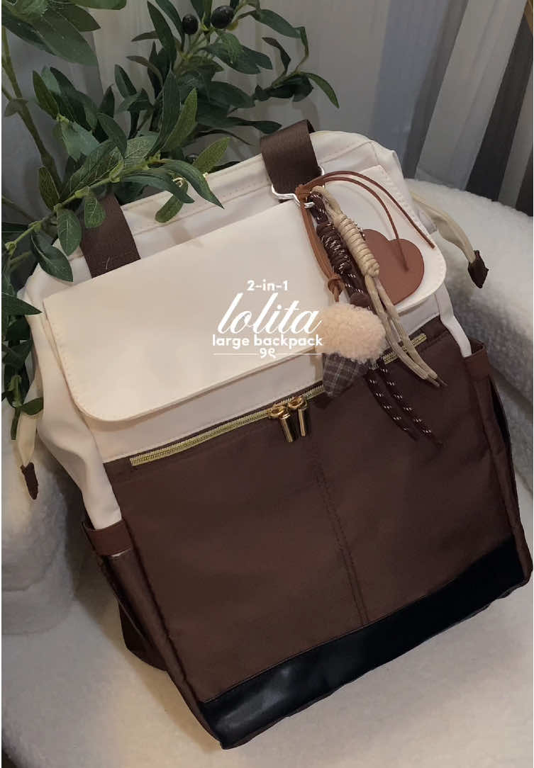 Large capacity backpack #lolitabag #lolitabackpack #backpack #2in1bag #largecapacitybag 