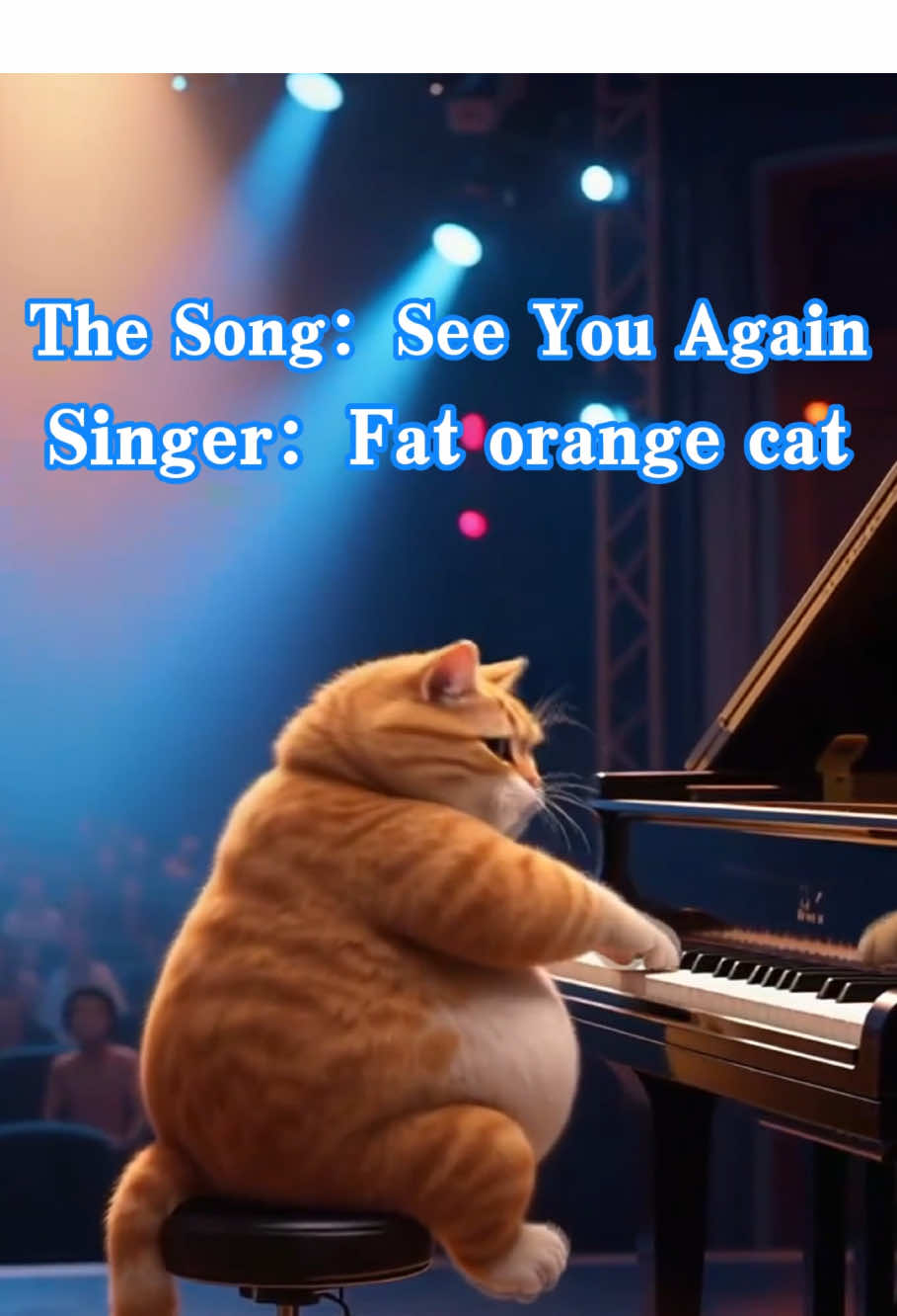 Today ，fat orange doesn’t do bad things,only shows talent.#ai #aicat #orangecat #singing #concert #seeyouagain 