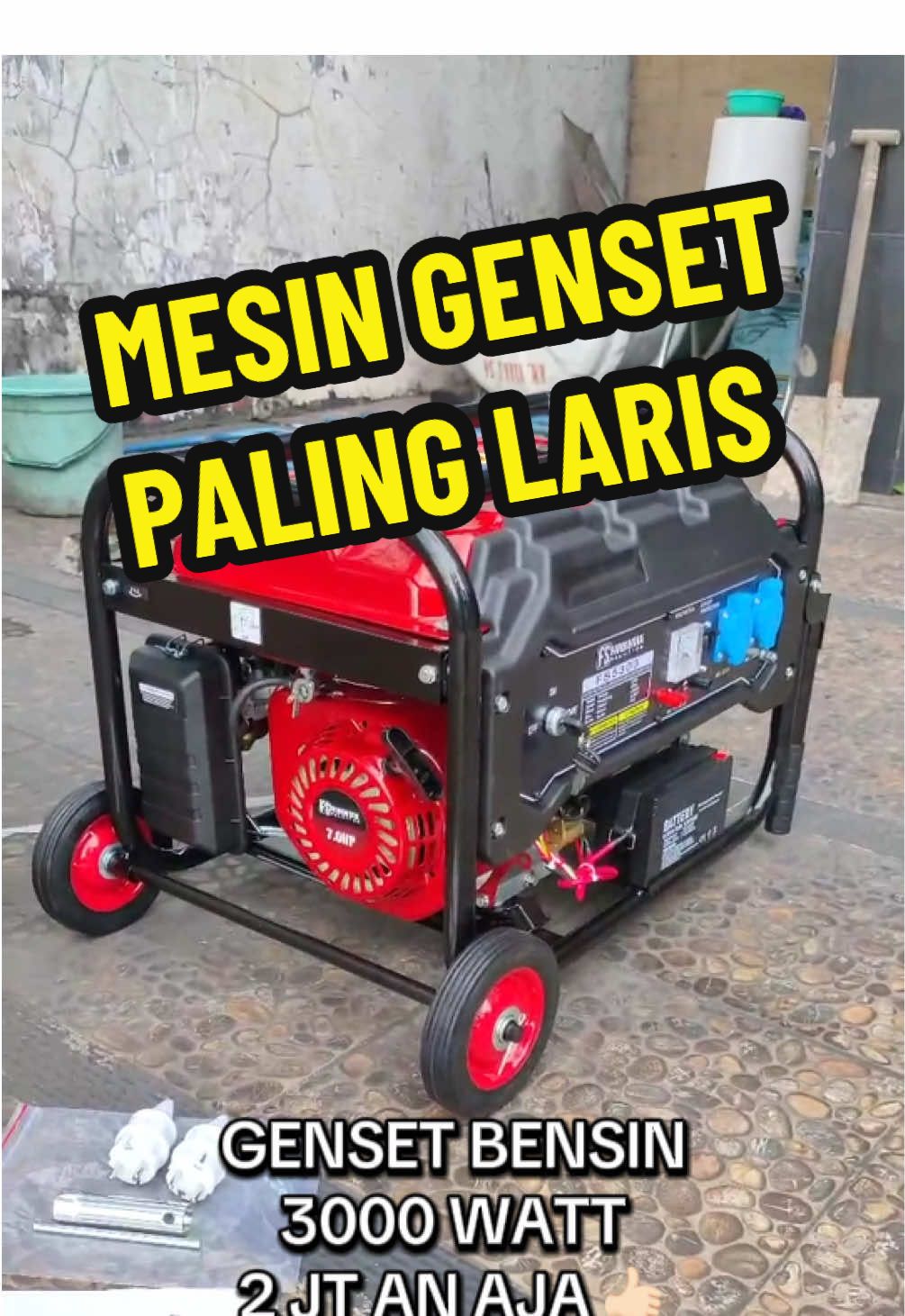 Kapasitas 3000 watt , sudah AVR gak perlu khawatir ngerusak elektronik. Ada roda untuk mempermudah pemindahan posisi #mesingensetbensin  #mesingenset #rekomendasigenset #genset3000watt #farmworksolution 