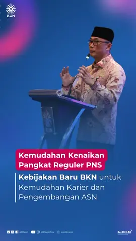 #SobatBKN selama ini terdapat kondisi yang menghambat beberapa ASN untuk naik pangkat dikarenakan adanya ketentuan Kenaikan Pangkat (KP) Reguler reguler tidak boleh nelebihi pangkat atasan 😯 Hal tersebut yang pada akhirnya mendorong BKN merumuskan sololusi. Maka terbitlah kebijakan baru untuk memudahkan KP reguler 🤩👍 Simak detail penjelasan Prof Zudan berikut yaa... #kebijakanbaru #KenaikanPangkat #ASNkarier #reformasibirokrasi #SatuDataASN