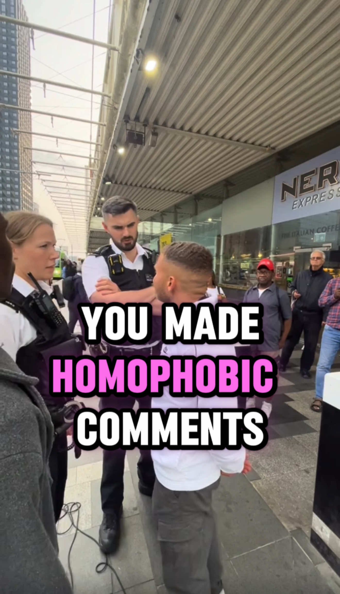 Do you think it's ok to say whatever you want even though it could potentially cause offence to some members of the public. This preacher chose #pridemonth to read from the bible outside East Croydon train station explaining his views. #croydonextra #Pride #gbt #lgbtq🏳️‍🌈 