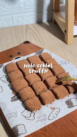 cuma 3 bahan, bisa bikin cemilan manis milo coklat truffle‼️ #fyp #trufflechocolate #coklattruffle #cemilanmanis #cemilansimple #chocotruffle 