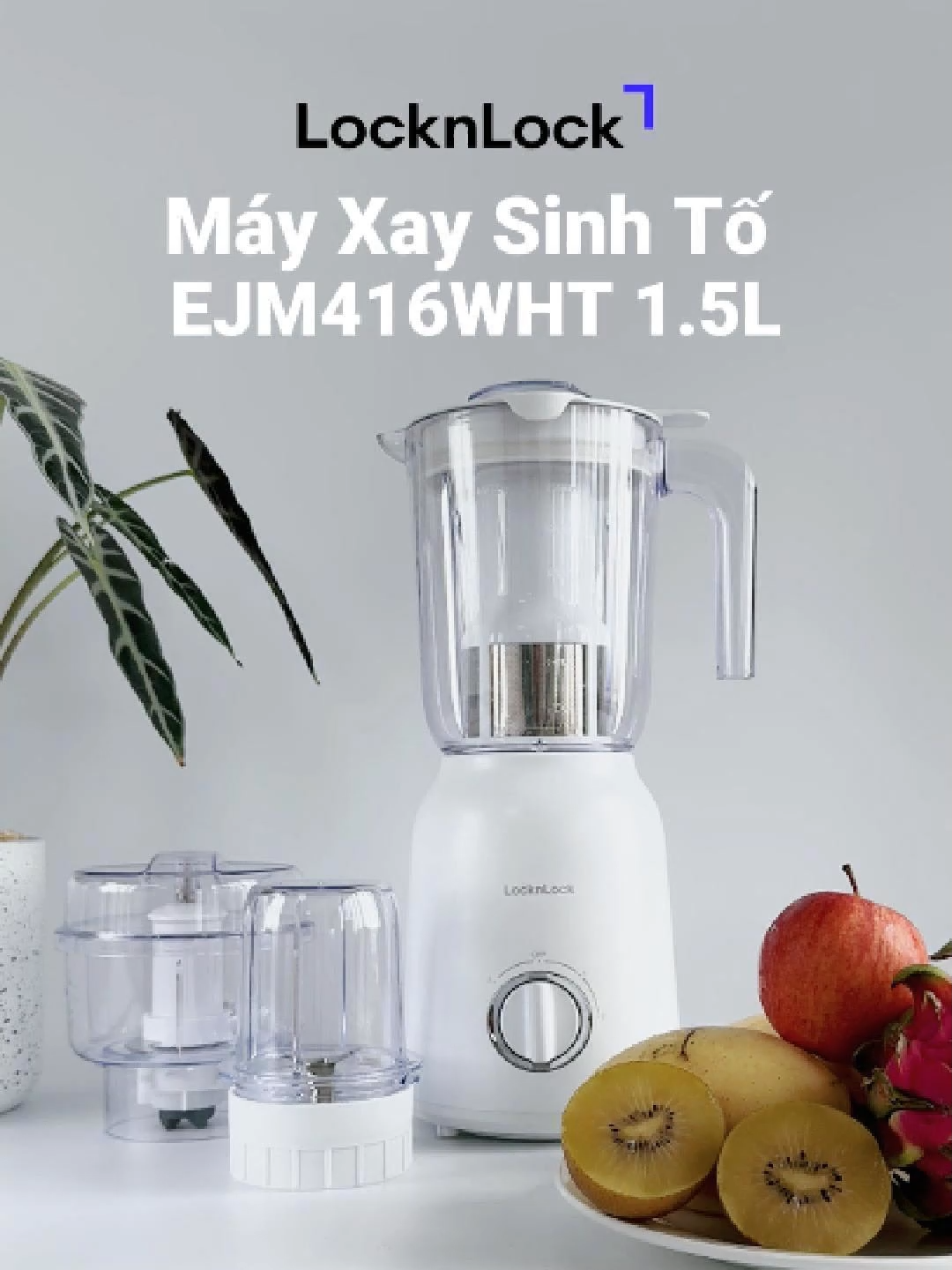 Máy xay đa năng – xay gì cũng mịn, chuẩn bếp hiện đại! Máy Xay Sinh Tố EJM416WHT 1.5L 800W #locknlock #locknlockvietnam #mayxaysinhto #mayxaysinhtolocknlock #mayxaysinhtodanang #mayxaysinhtodananglocknlock #multiblender #multiblenderlocknlock #blenderlocknlock