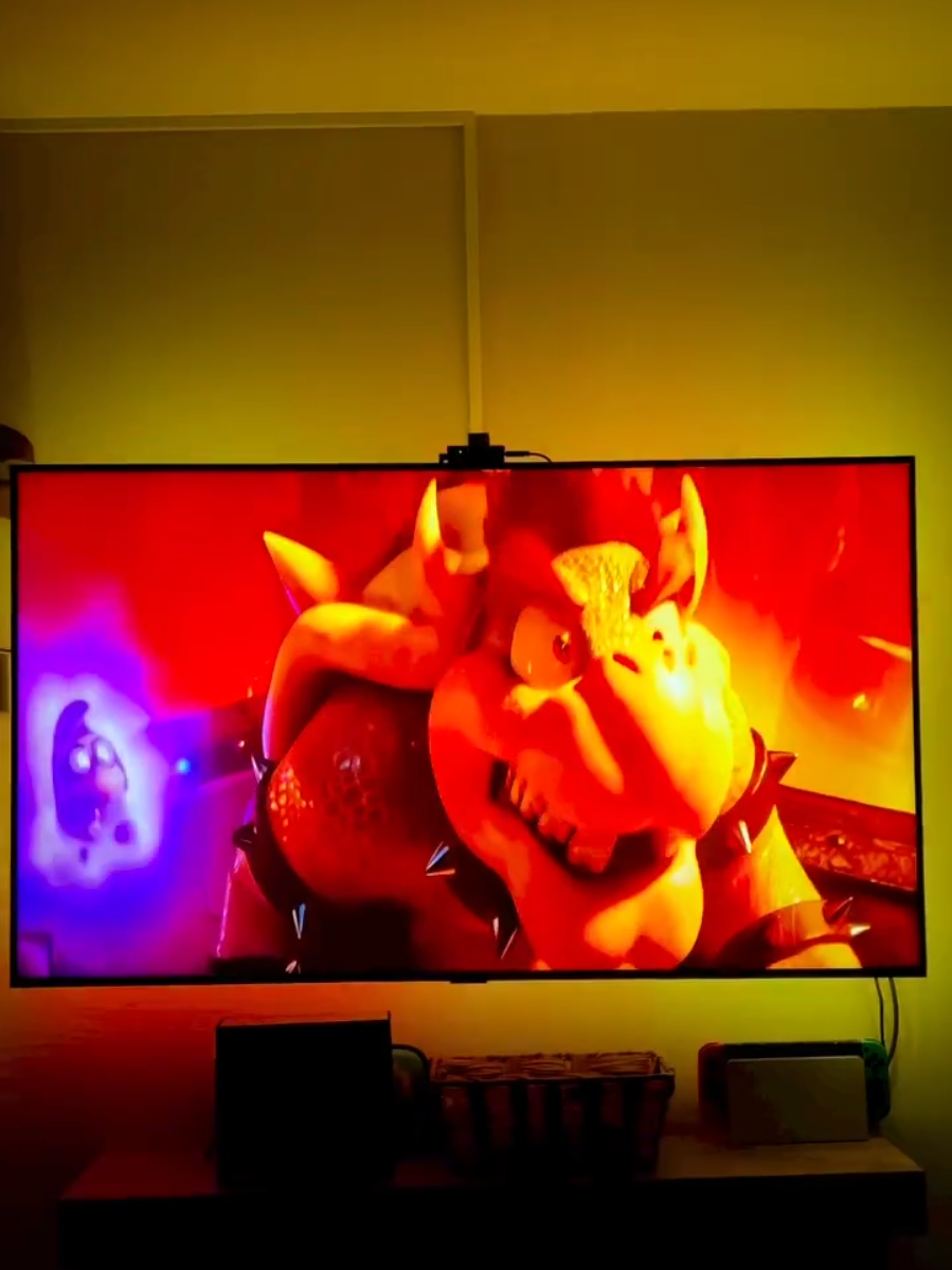 Transform your living room into an epic entertainment zone! This RGBIC TV backlight strip makes every movie night and gaming session seriously next level. Music sync? Yes, please! Get yours – link in bio! #TVUpgrade #GamingSetup #MovieNight #RGBIC #LEDLights #HomeTheater