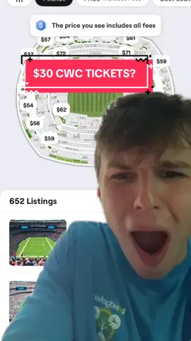 How are they this low? #chelsea #madrid #clubworldcup #greenscreen #mbappe #doue #tickets #viral