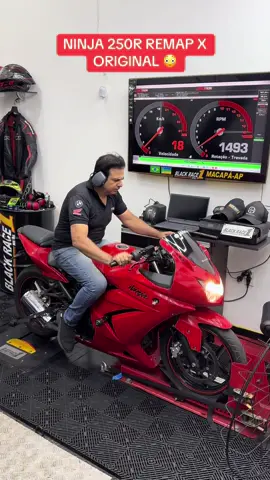 Ninja 250R REMAP X ORIGINAL, surpreendeu muito o resultado, moto 2012 com 13 anos conseguindo extrair um fôlego de 14.500 para 16 mil giros “RPM”, breve vem o vídeo torque e potência aguardem ✊🏻 e aí gostou ??? Cimente aí se compraria essa ninja ✍🏻👇🏻🏁 #FULLDIANOVIC #remapfulldianovic 