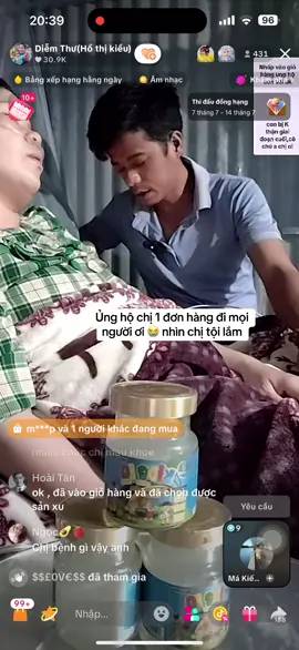 Sự sống được tính bằng ngày bằng giờ thôi, mua ở đâu cũng vậy thôi mọi người vào giỏ hàng chị này, món nào cần thiết ủng hộ chị 1 đơn nhe mọi người 😭 chị thở oxi rồi lúc mệt quá chị hước hước nhìn tội lắm 😭 chị bị K thận gđ cuối di căn qua xương rồi mọi người ơi 😭 #diemthu #hothikieu #ungthuthangiaidoancuoi #kthan 