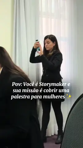 Ser storymaker vai muito além de gravar vídeos em tempo real! É estar com o olhar atento para captar os melhores momentos e poder transmitir através das imagens e edições a força e mensagem que palestra trouxe!✨  #foryoupag #vaiprofy #palestra #mulheres #empreendedorismo #storymaker #videomaker #pontagrossa 
