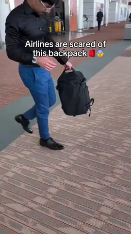 Airlines are genuinely scared of this backpack 😍  #traveling #travelbag #travel #travelhacks 