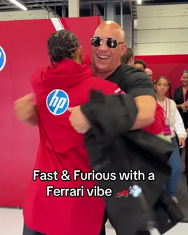 #LewisHamilton and #VinDiesel hanging in the garage at Silverstone 🙌 (via @ferrari) #F1 #Formula1