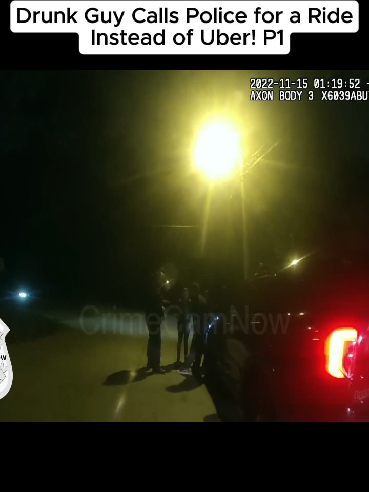 Drunk Guy Calls Police for a Ride Instead of Uber!#fy #cops #bodycam #POLICE #viral #trending