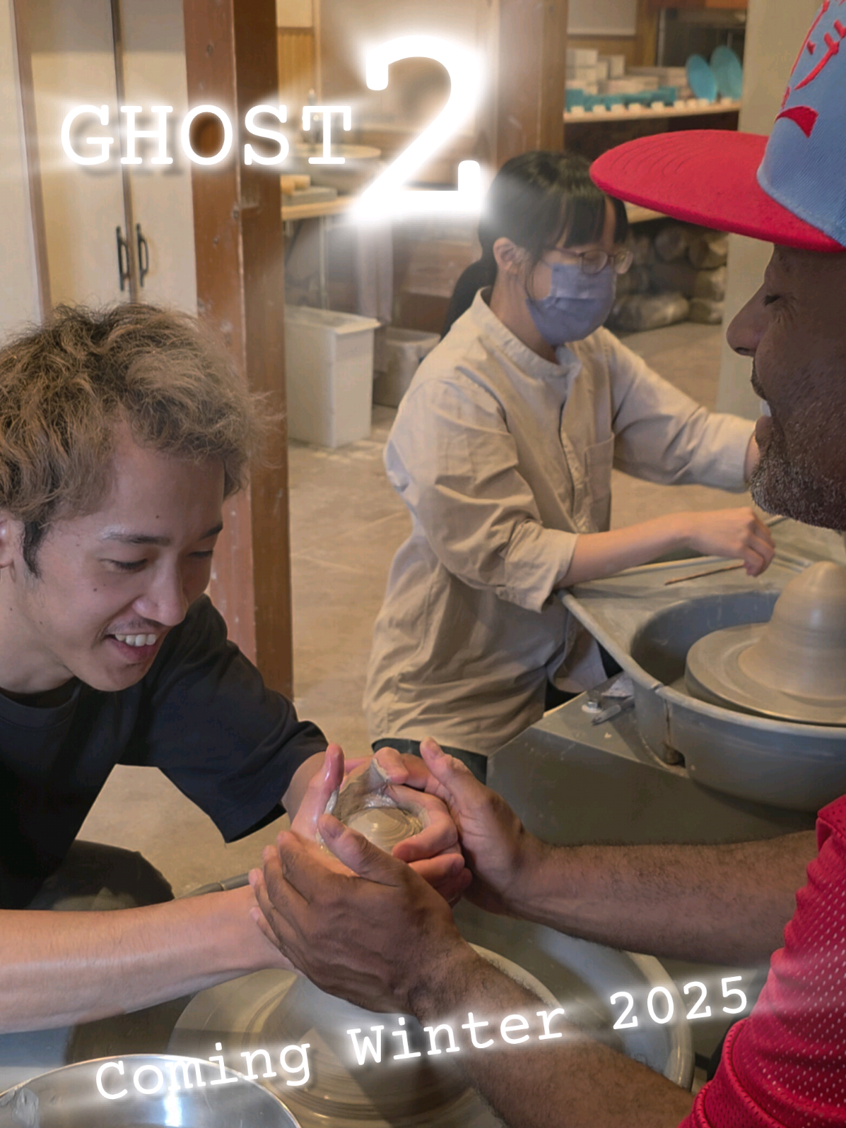 I know how this may look, but there was no way I could pass up the opportunity with it being perhaps my first and maybe only time to be at a pottery wheel! This movie and scene in Ghost was iconic! RIP @patrickswayzeofficial  #ghostmovie #pottery #potterywheel #potterylove #japantrip 