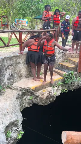 Jumping 21ft into a cenote in Cancun, Mexico!! I was contemplating my life!! #cenote #cancunmexico #lanoria #jump #OvercomeYourFear #fyp #mexico #cancun 