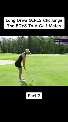 Long Drive GIRLS Challenge The BOYS To A Golf Match - Part 2