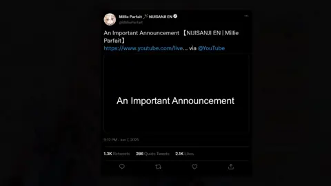 Special announcement from Millie Parfait #millieparfait #nijisanji_en #ethyria 