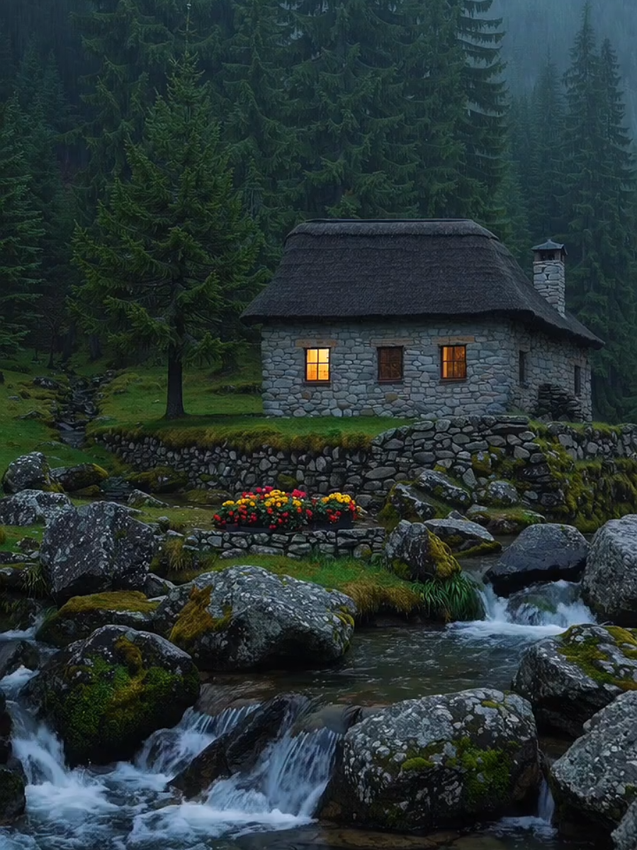 🌷 Dreamy Waterfall Garden in the Deep Woods 🌲🏞✨️ ##CalmVibes #flowers #relaxing #naturevibes 