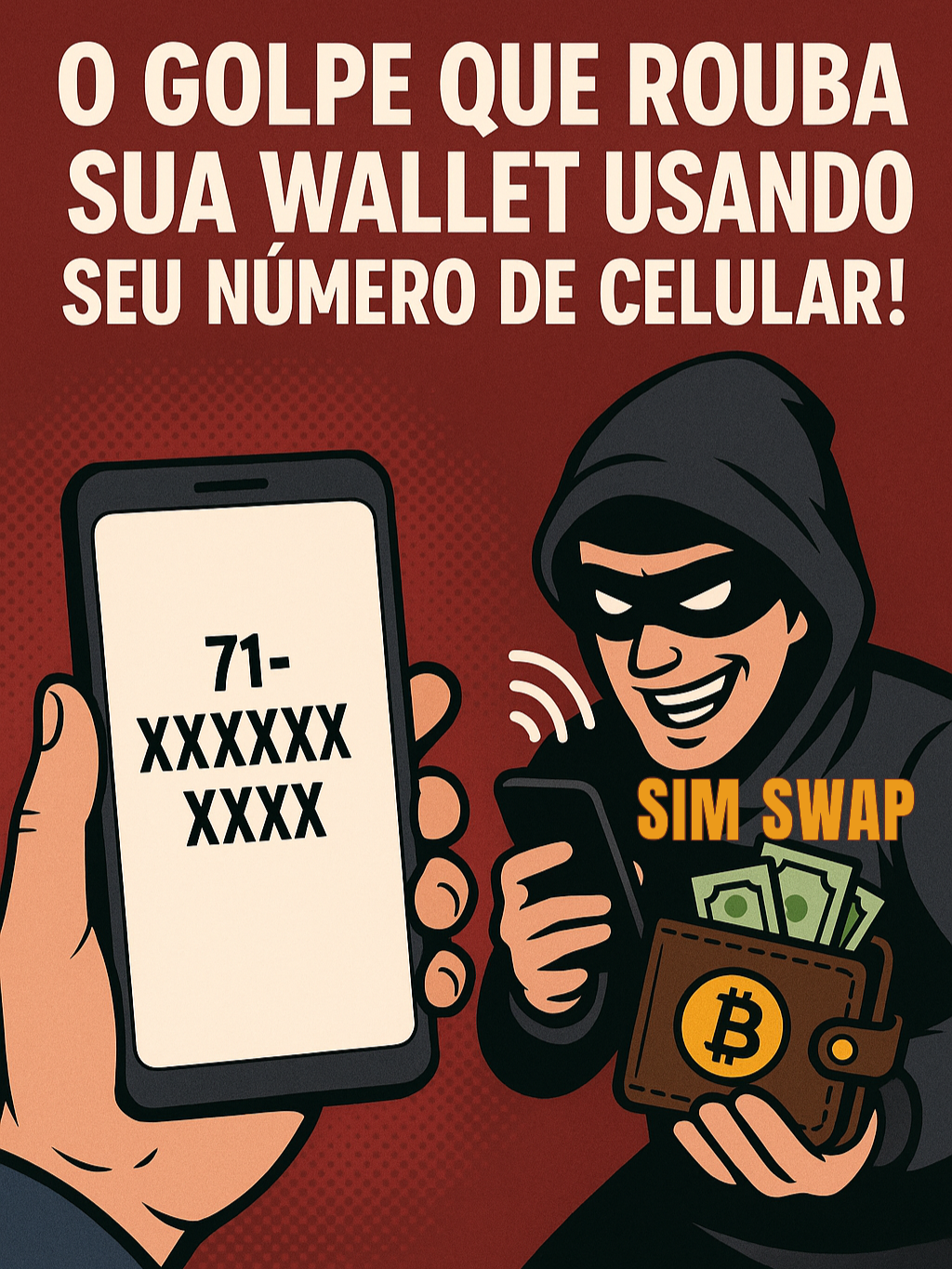 Você protege sua seed, usa senha forte… mas e se clonarem seu número de celular? 😱 Entenda o golpe de SIM Swap e aprenda a se proteger antes que seja tarde! #SimSwap #GolpeDigital #HackCripto #CriptoSegura #SegurançaDigital   #ClonagemDeChip #Bitcoin #CarteiraCripto #Phishing #CryptoSecurity   #2FA #SeedPhrase #EngenhariaSocial #CryptoHack #CryptoWalletBreak