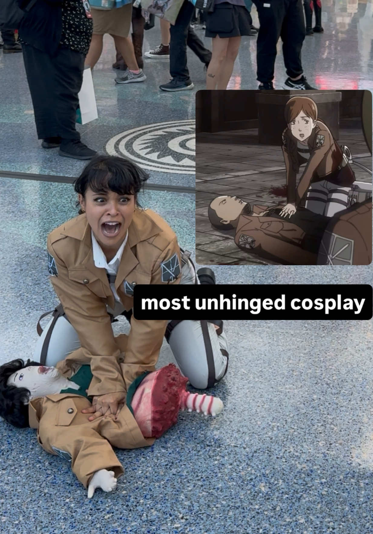My favorite cosplay of all time 😌💕  #AttackOnTitan #aot #snk #cosplay #dora #wednesday #animeexpo #CapCut 