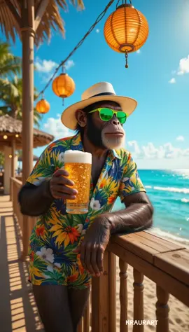 Let me live my best life 🌴☀️🌴✌️ #monkey #rasta #bobmarley #sun #vibes #Summer #kraurart 