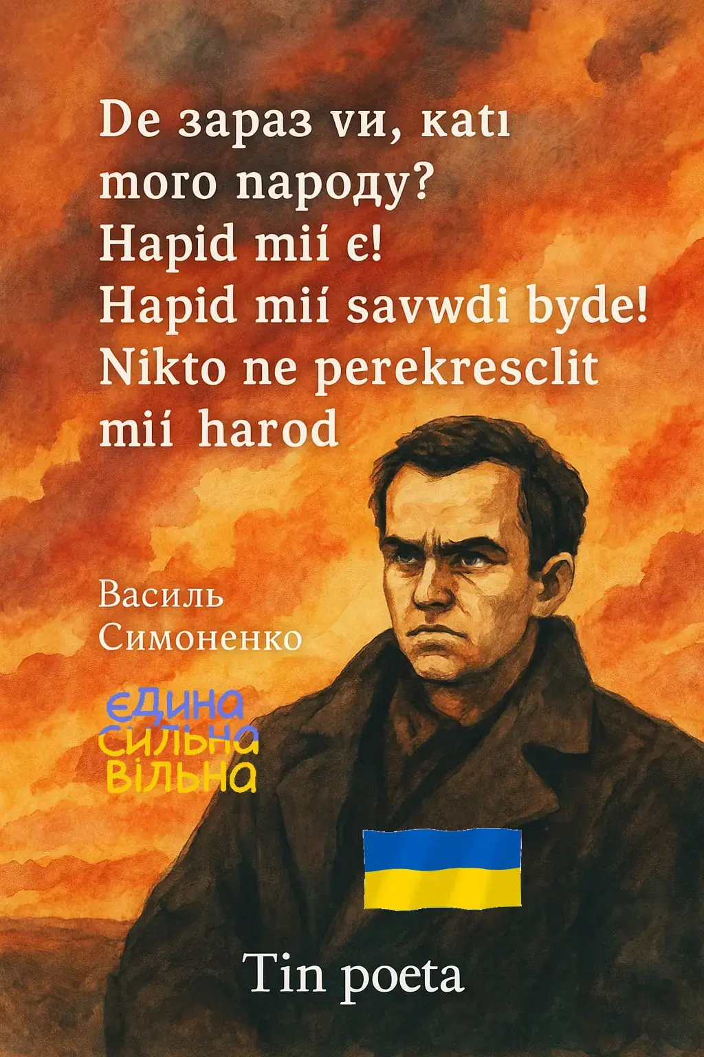 «Народ мій є! Народ мій завжди буде!» Це не просто вірш — це виклик століттям, які намагалися стерти нашу націю. Василь Симоненко написав ці рядки з вірою, яка горить у кожному українці. Вірш — як постріл у несправедливість, як крик правди в обличчя тим, хто знищував. Війна, біль, темрява — та ми стоїмо. Стоїмо, бо ми є. 📌 Підписуйся на Tin poeta, якщо відчуваєш серцем кожне слово. Тут поезія — це зброя 💙💛 #ВасильСимоненко #дезаразвикатимогонароду #tinpoeta #патріотичнівірші #українськапоезія #нескоренийнарод #віршболю #віршправди #віршпронині #словорятує #українськасила #поетичнийспротив #віршгероя #віршборотьба #історіявслові #поезіяпротиокупанта #віршВасиляСимоненка #катинемаютьсили #народмійє #героїневмирають #українабореться #світлоправди #українцісильні #віршдлясерця #віршпронарод #поетсловом #поезіязглибини #віршвогонь #українапереможе #національнапамʼять #поезіяживе #правдослівʼя #сильнівірші #мужністьувірші #історіятрагедії #віршзміст #поезіядуші #словареволюції #поезіяпроукраїну #словоісправедливість #поетичнасила #віршопір #словоізброя #поетичнатиша #ворогипротилюдей #віршгнів #патріотизмусловах #поетичнаборотьба #українськівірші #віршщоторкає #українськепробудження #голоснації #силапамʼяті #українськавелич #ворогинепробачимо #віршівійни #поетичнакров #українськагордість #поезіясили #голоспоета #болючіпоезії #поезіямужності #памʼятаєм #віршщовражає #словопатріота #мужністьунетиші #катинеізтіней #поглядчерезвірш #словорідне #тіньпоета #воєннавіршованість #свободавслові #голосісторії #віршякудар #патріотичнадумка #поетичнезвернення #віршнавіки #голосволі #словоізглибини #думкиукраїнця #віршузовнішністювнутрішньою #стійкістьнароду #віршнапамʼять #поезіяспротиву #віршвсвідомість #віршпророк #катибудутьзабуті #поезіявогонь #справжнійвірш #віршбезцензури #словареволюціонера #віршіукраїнців #культурабореться #віршісторії #непокоренанція #словоізмужності #правдавпоезії #tinpoetachannel