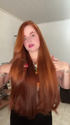 Me sentindo uma nova mulher 🦊🧡 #igora #877 #tinturadecabello #ruiva #raposinha 