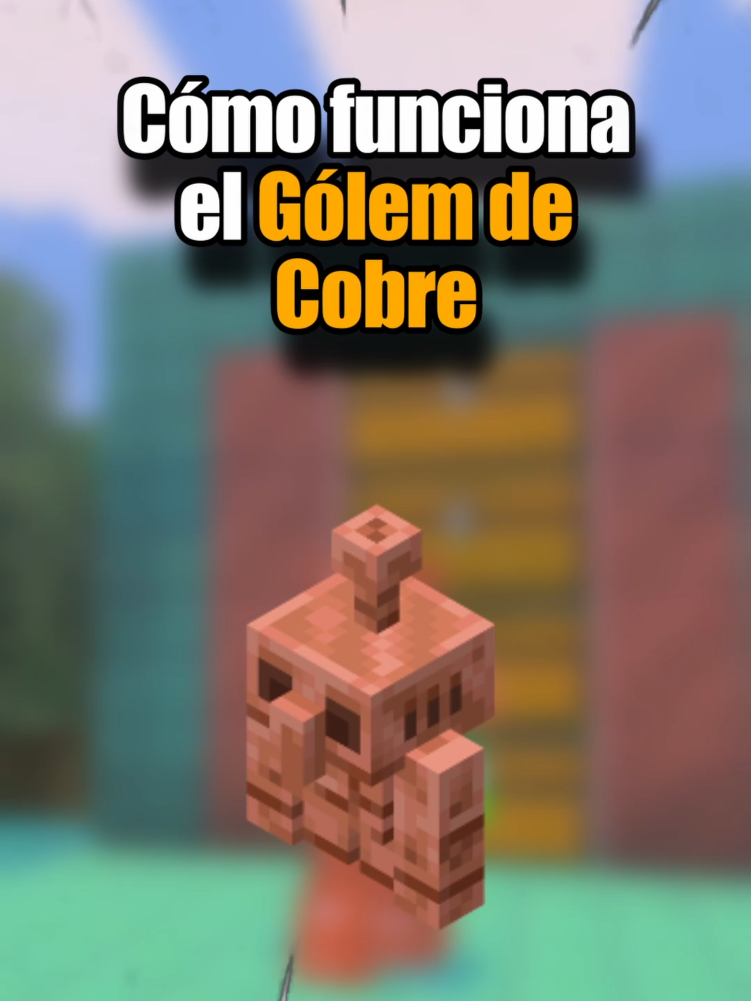 ¿Cómo funciona el gólem de cobre en Minecraft? 🧡⚙️#Minecraft