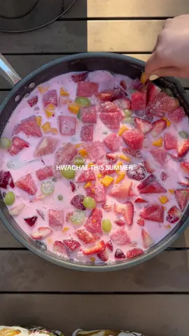 Send this to who you want to make hwachae with 😋🍉 #hwachae #Summer #summerinspo #food #Foodie #Lifestyle #foodinspo #hwachaegirl #fruits #fruitbowl #fruitsalad #snack #summertreat #summervibes #koreansnacks 