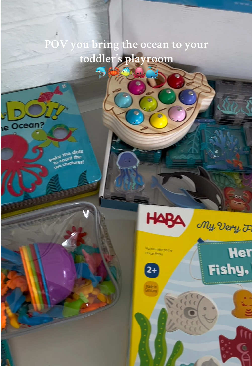 ocean theme playroom rotation ☀️  in my Amaz0n!  #toddler #toddlermom #toddleractivities  #toddlermomlife #earlychildhoodeducation #motherhood #playroom #playroominspo #playroomorganization #toddlersummer