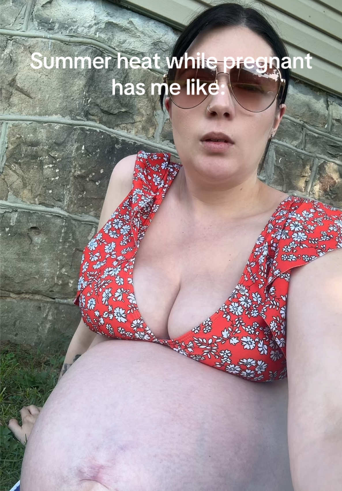 Pray for us pregnant ladies in that heat… we are not ok 🥵#pregnancy#thirdtrimester#Summer#