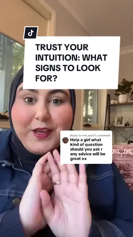 Replying to @nim_naz3 So many people asking about the signs to look for! Here’s #part2 of my #marriage series. #muslimah #browngirl #hijabitiktok #hijabi #hijab #modest #modesty #modestfashion #browntok #marriage #marriedlife #marriedcouple #muslimtiktok #muslimmarriage #intution #discernment 