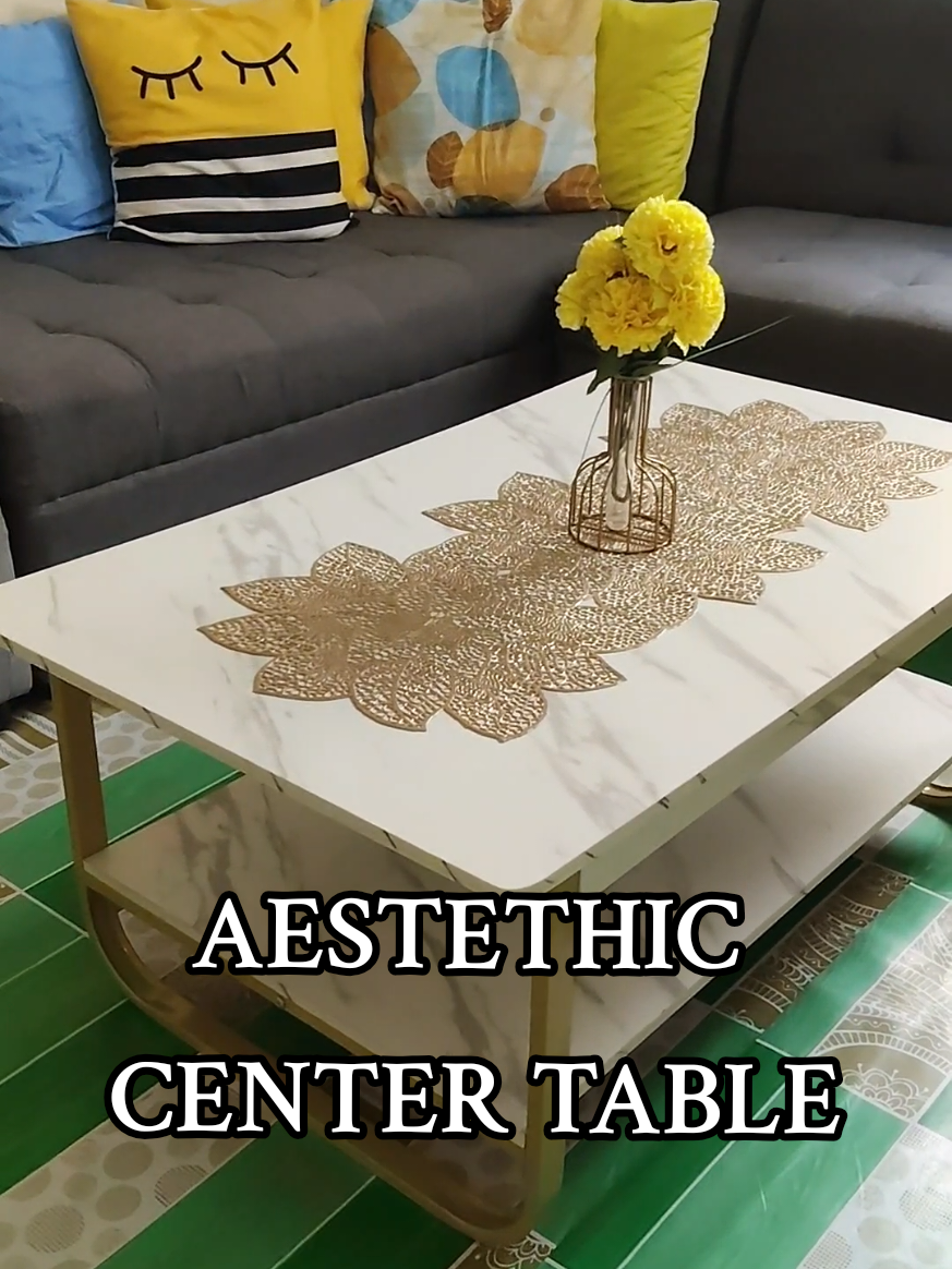 ang aesthetic po nitong center table , malinis sya tignan. Nasa yellow basket po ang link kung San sya pwede bilhin.  #centertabledecor #centertable #sofatable 