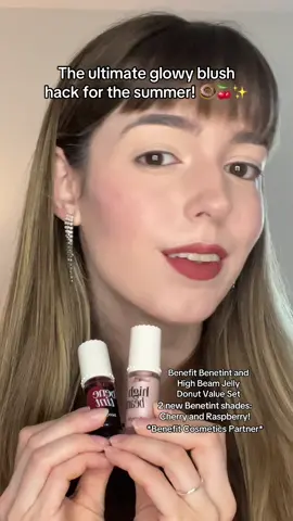 @Benefit Cosmetics Benetint and High Beam Jelly Donut Value Set now with 2 new shades of Benetint: Cherry and Raspberry! 🍒🍩 I’m wearing Benetint shade Cherry! #benefitcosmetics #benefitcosmeticspartner #benefitpartner #benefit #benetint #benefitjellydonut #jellydonutblush #jellydonut #jellydonutvalueset #valueset #makeuphacks #glowyblush #glowyblushhack #glowymakeup #glowyskin 