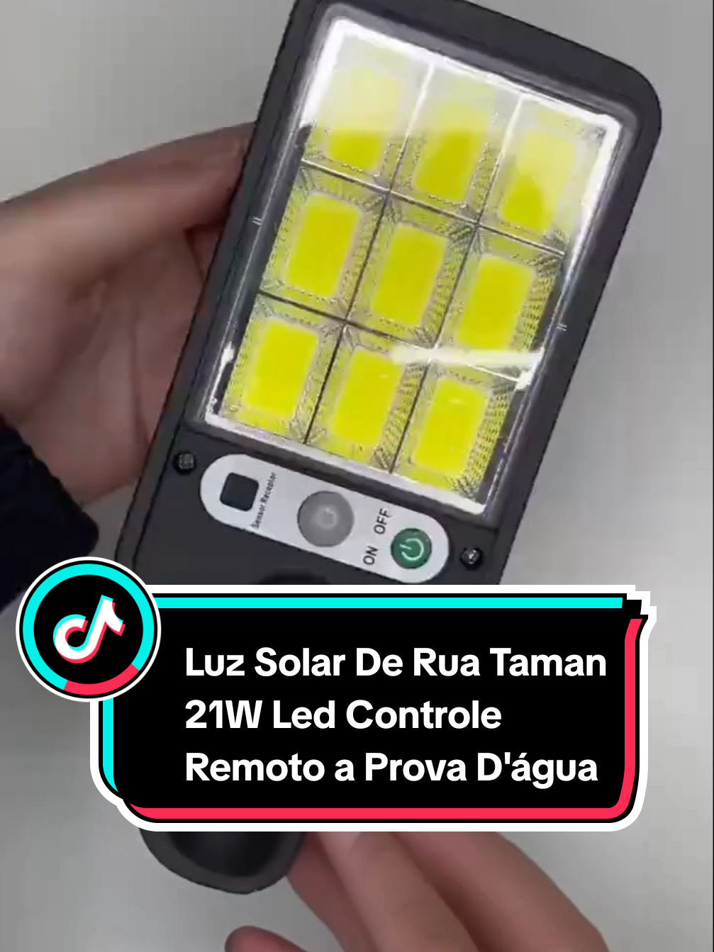 Luz Solar De Rua Taman 21W Led Controle Remoto De Jardim a Prova D'água Indução Automática Com 3 Modos GARANTA A SUA AGORA #tiktokshopchegou #tiktokshop #achadinhos #shopnow #controleremoto #luzled 