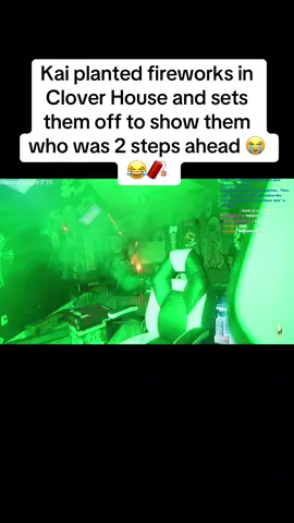 Amp planted fireworks inside the clover boys rooms and set them off to show them who will win this war #amp #kaicenat #fanum #rakai #tylil #reggie #war #fireworks #live #trending #clips #foryoupage #viralvideo 