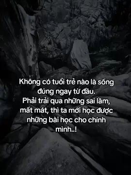 没有哪个青春从一开始就是正确的。 我们必须经历错误和失败才能为自己吸取教训……！