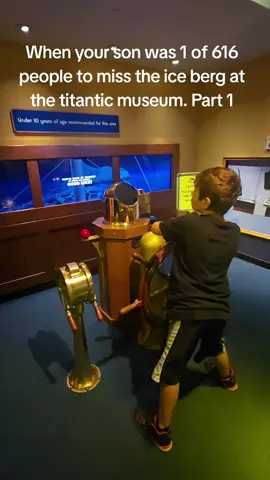 Titantic Museum. little game for the kids. They have to try to miss the iceberg. you can find part 2 in my profile @TTV-yeahimthatguy @samanthafarr95 #fun #family #son #happy #win 