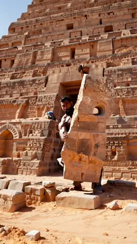 How the pyramids were made #alien #ai #giants #pyramids #desert #fyp #cadamitologia 