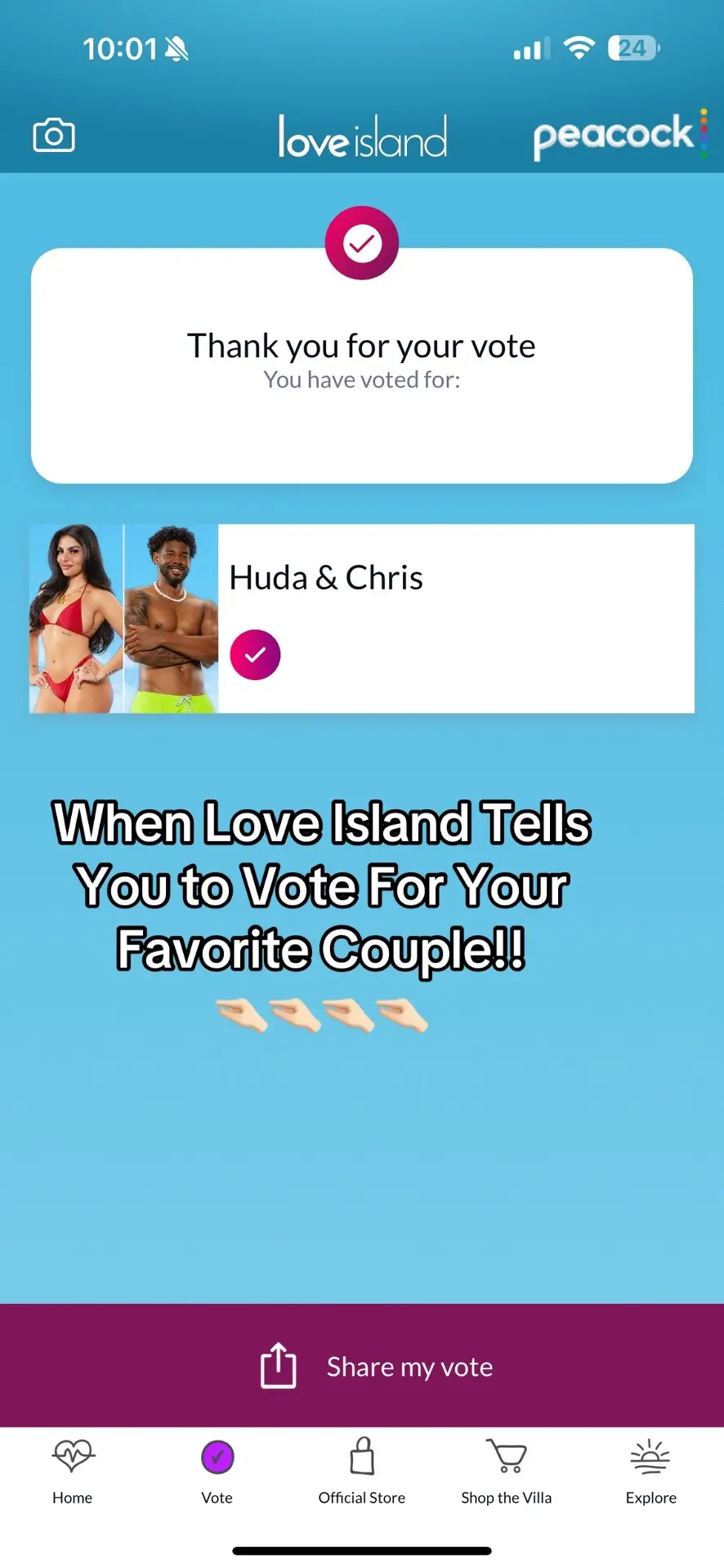 #loveislandusa #LoveIsland #couple #huda #hudaloveisland #chris #favorite 