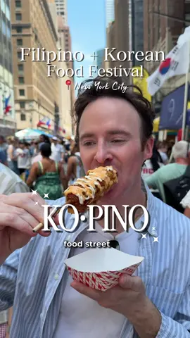 Filipino Food Festival 🤝🏻 Korean Food Festival. 🇵🇭 “Ko•Pino” Fest took over the streets of NYC for tasty bites you need to save 🇰🇷  #foodfestival #foodtiktok #philippines #filipinofood #koreanfood #koreanfoods #filipinofoods #nycfood #nyc #streetfood #Foodie #eats 