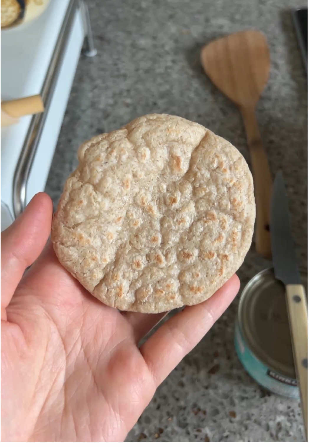 Oatmeal pita tutorial🥙✨ #cookingtok #healthy #homecooking 