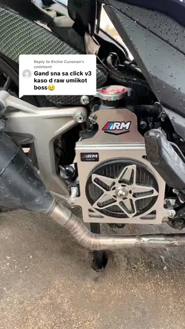 Replying to @Richie Cunanan ganyan lang kasimple boss pag hindi umiikot yung spinner nya kahit anong oil pwede jan #indoconcept🇮🇩 #incu #hondaclick #radiatorcover #arm 